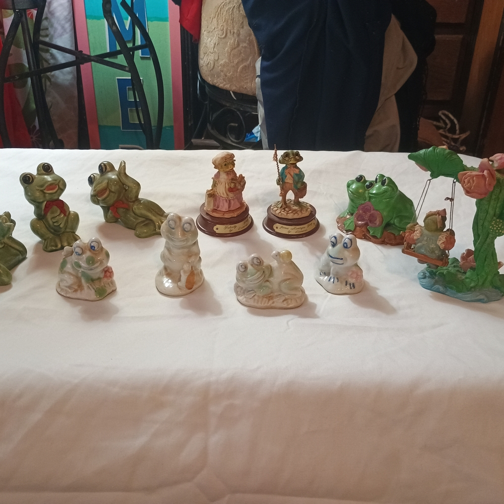 Ceramic Frog Figurine Collection